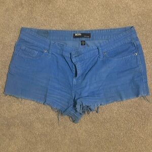 Blue Corduroy Shorts - Low Rise